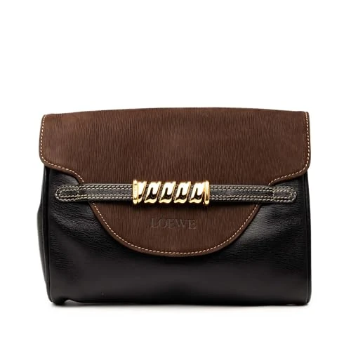 LOEWE Pre-Loved Leather Velazquez Twist Clutch