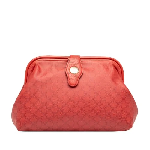 Celine Pre-Loved Macadam Coated Canvas Frame Clutch Bag