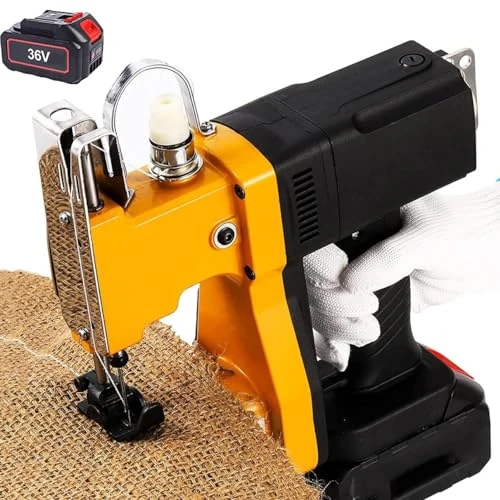 Cordless Bag Closer Sewing Machine - Portable Stitching Machine with 36V Battery, 0.2-10mm Sewing Thickness, Manual/Automatic Operation for Bags