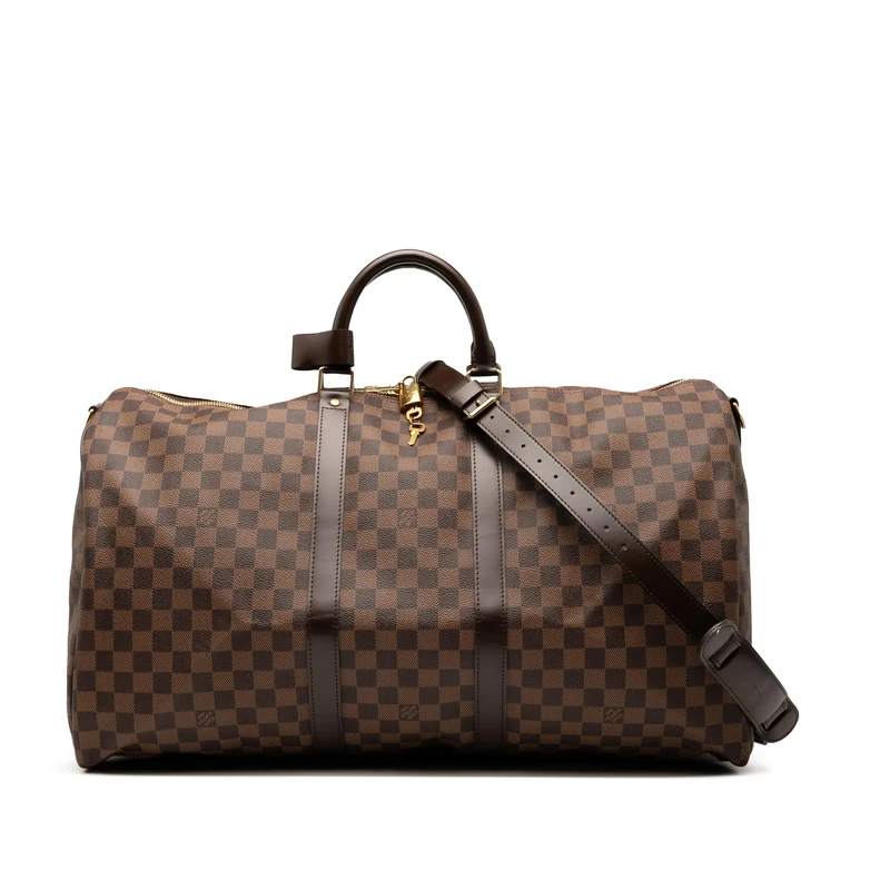 Louis Vuitton Pre-Loved Damier Ebene Keepall Bandouliere 55