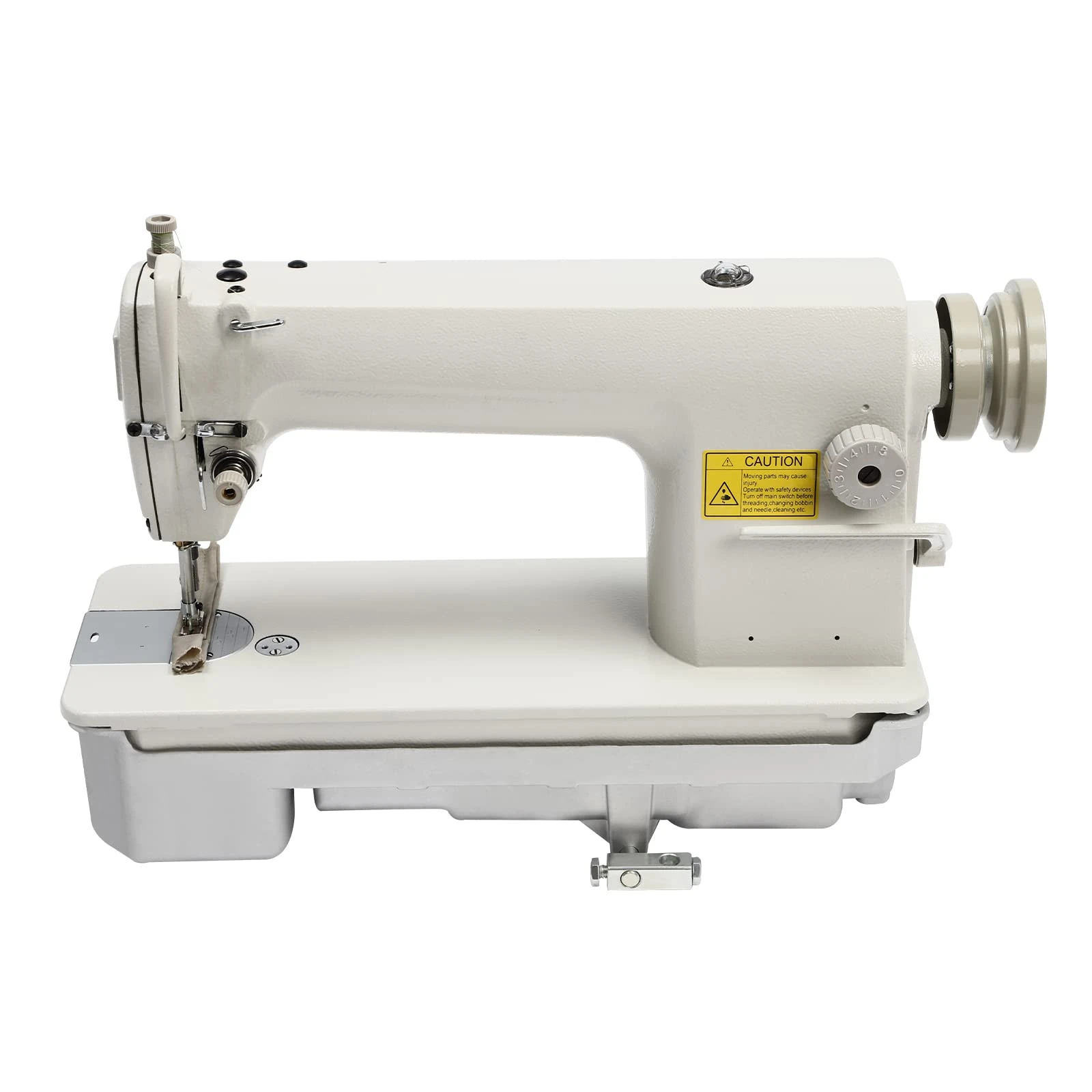 Industrial Sewing Machine, Electric Industrial Leather Sewing Machine, Heavy Duty Straight Stitch Sewing Machines, 8700 Head, for Clothes, Shoes, Bags, Dolls, 48x18x25cm, White