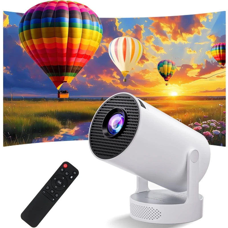 Mini Projector 1080P FHD with Android 11, 4K Supported, 320 ANSI Lumens, HiFi Speaker, WiFi 6 & Bluetooth 5.0 – Ideal Projector for Bedroom, Ceiling & Home Theater