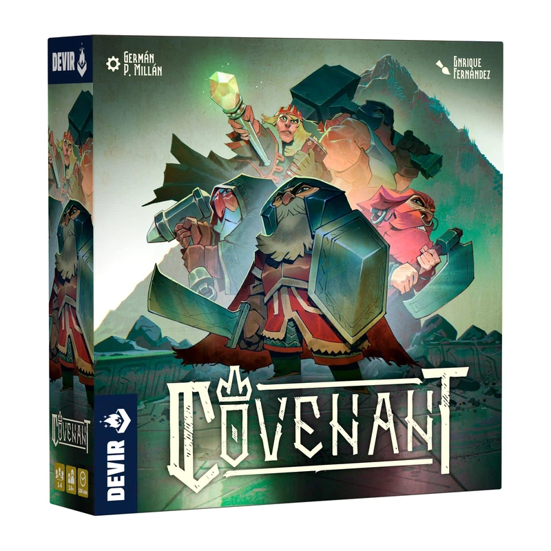 Devir Covenant Board Game for Epic Dwarf Strategy, Recreation of the Holy Mountain, 1-4 Players, 100 Min., Author of Bitoku and Sabika, Fantastic and Cooperative Adventure (BGCOVSE)