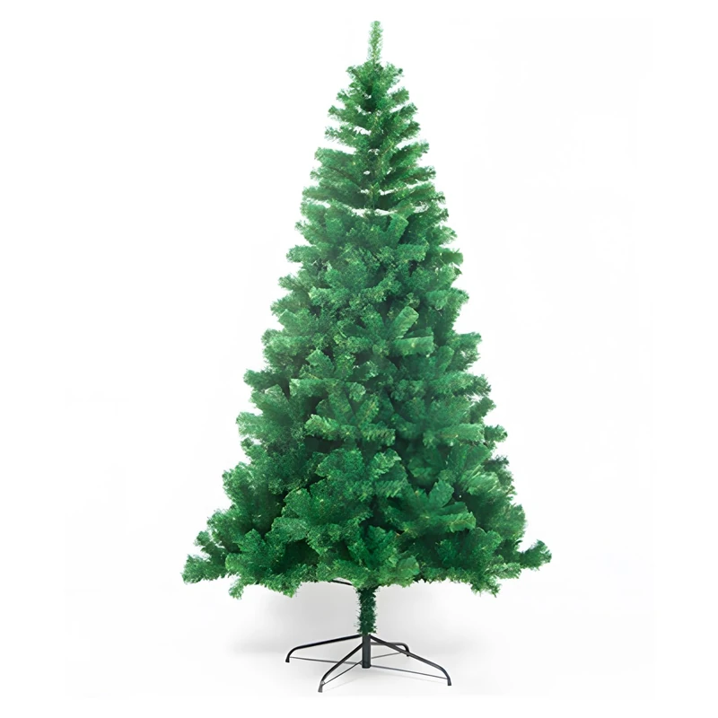 Wintem - Traditional Green Christmas Tree 210 cm with 631 Thick Branches in Environmentally Friendly PVC and Metal Base, Easy to Assemble and Reuse, Perfect as a Slim Christmas Tree for Indoor Use