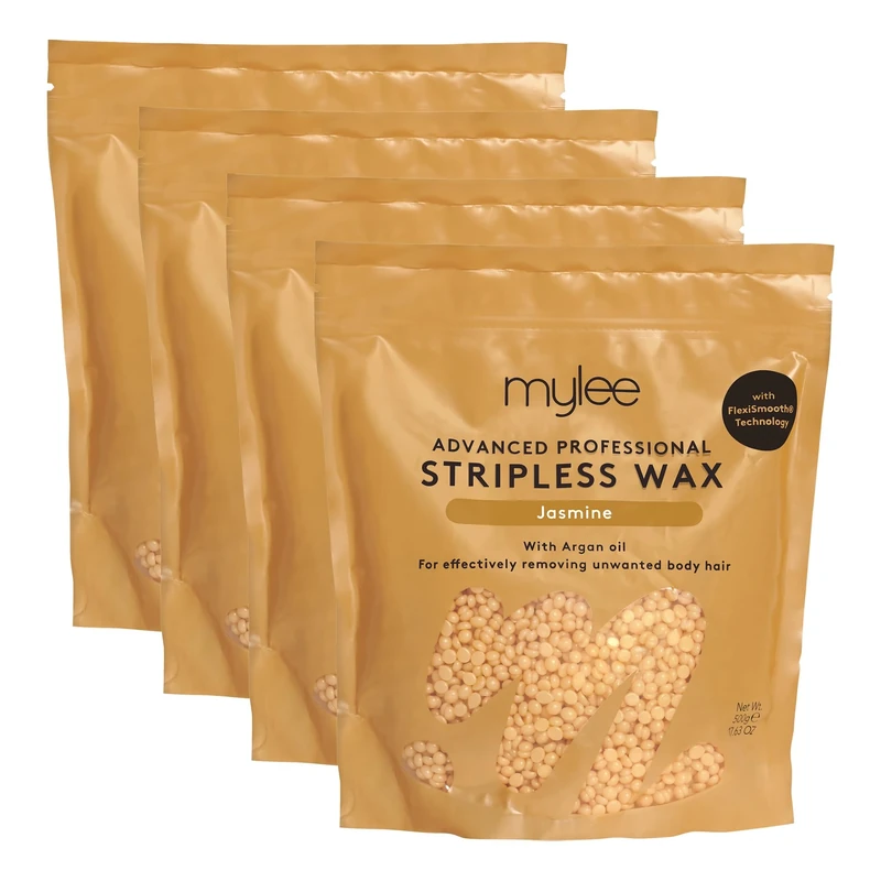 Mylee Advanced Stripless Wax 2Kg [Jasmine] Professional Hard Wax Beads, Painless Hair Removal, No Strips Needed, Peelable Hot Wax for Hair Removal, Full Body, Face, Bikini, Brazilian, Hollywood
