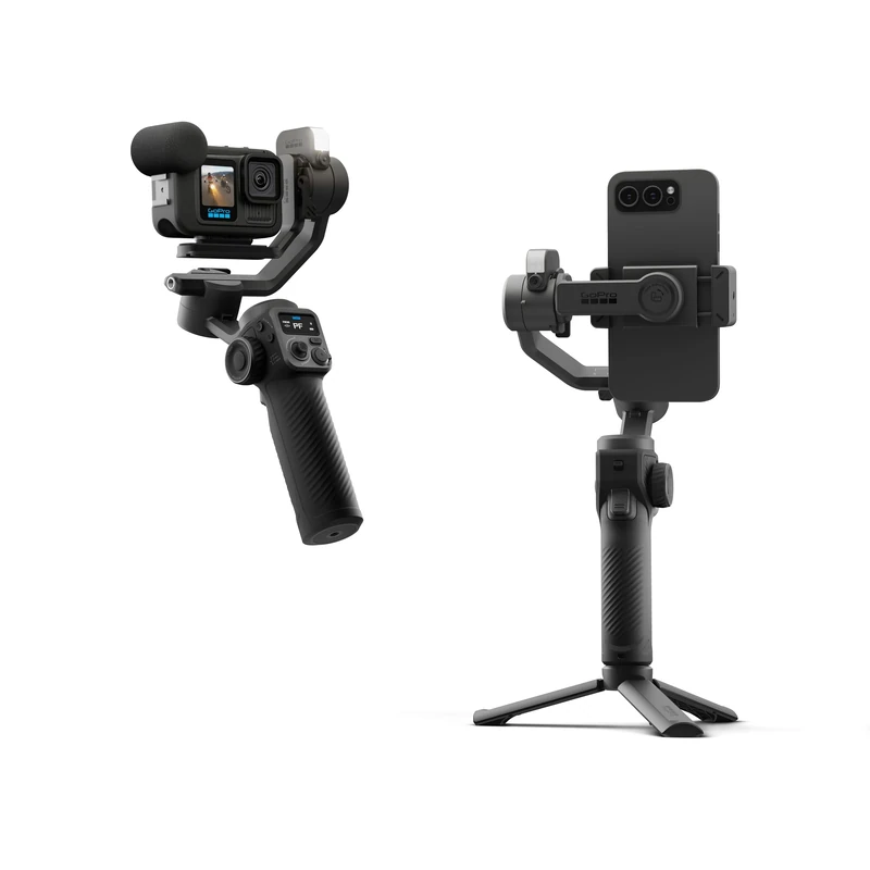 GoPro Fluid Pro AI 3-Axis Gimbal Stabilizer for GoPro Cameras and Smartphones, Subject Tracking, Exposure, Wireless Camera Control, Portable Vloging, 360° Rotation, Device Charging