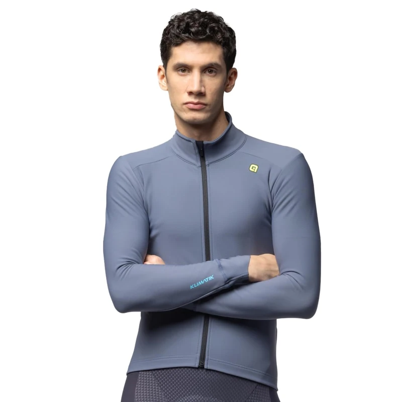 Alé Cycling Men's Klimatik K-Idro Long Sleeve Cycling Jersey, Steel, L