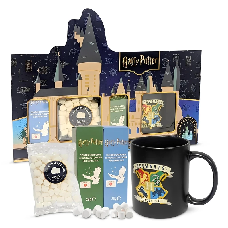 Harry Potter Hot Chocolate Gift Set - Four Colour Changing Hot Chocolate Flavour Drinks. Harry Potter Gifts for Stocking Fillers, Christmas Gifts for Kids (2x56g)