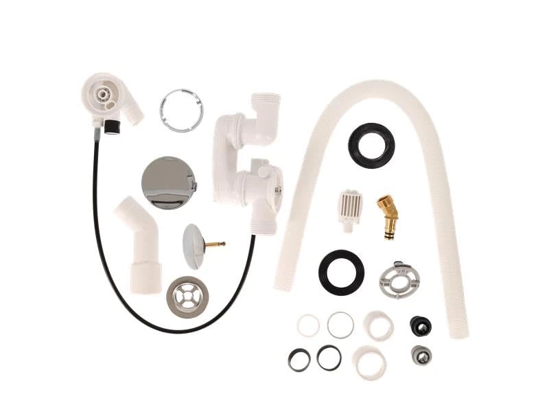 Villeroy & Boch Waste/Overflow and Bath Inlet Combination, Drain and Overflow Set with Filling Function for Bathtubs, Bathroom Accessories, 200 x 465 x 130 mm, Round, Chrome-Plated