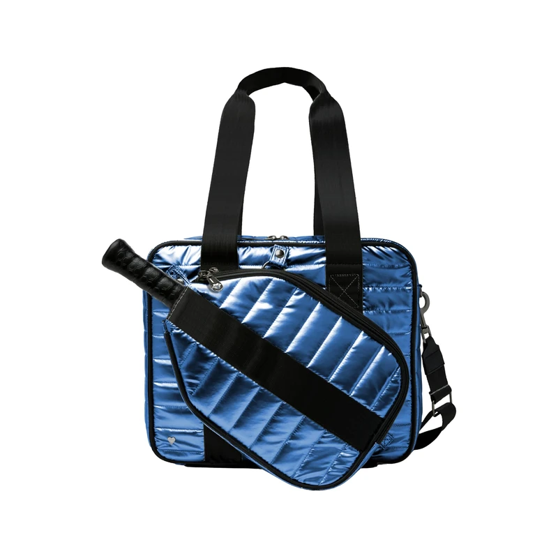 Glove It Detachable Pickleball Tote Bag for Women – Lightweight Quilted Padded Nylon with Adjustable Straps, Paddle Cover Holds 1 Paddle & 4 Balls - Navy