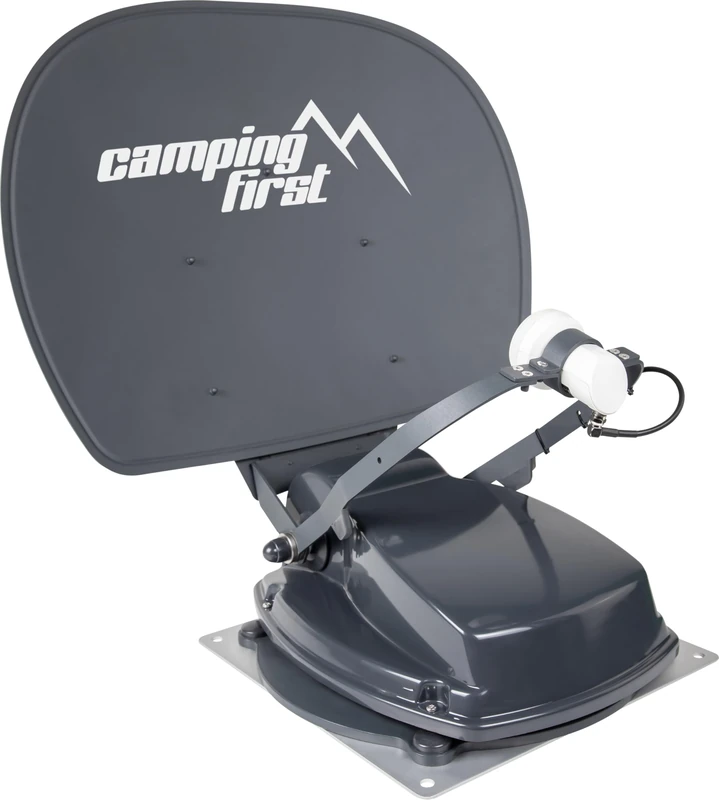 Camping First Satmex 55 Plus Fully Automatic Satellite Antenna (Camper Van Mount, Only 16 cm Height, Bluetooth, Wide Range) Anthracite