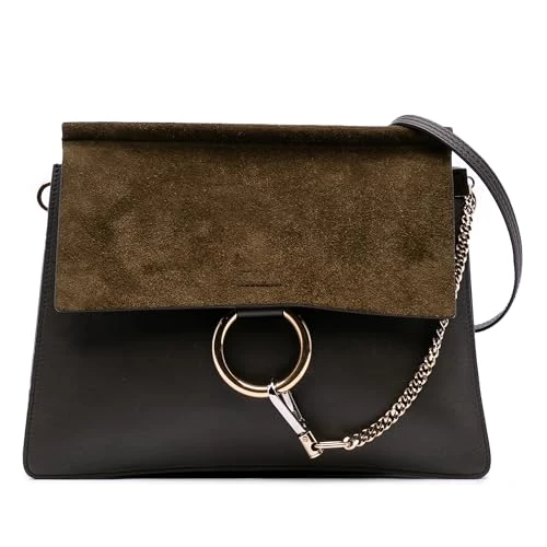 Chloé Pre-Loved Medium Calfskin And Suede Faye Crossbody Bag