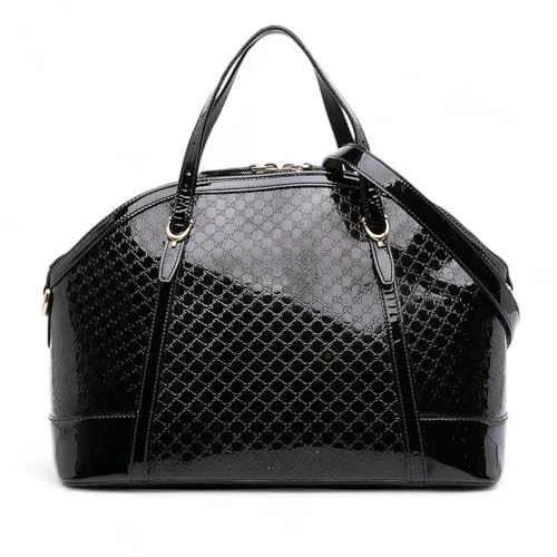 Gucci Pre-Loved Large Microguccissima Patent Dome Satchel Handbag