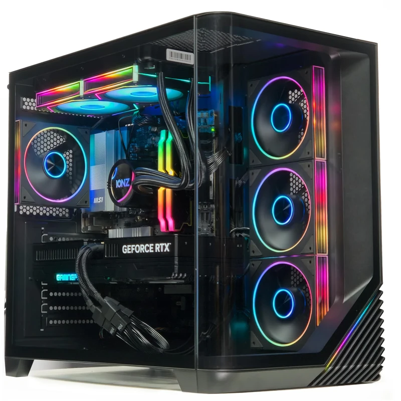 ionz Gaming PC Desktop | Ryzen 7 5800X | NVidia RTX 5070 | 32GB RAM | 1Tb NVME SSD | 240 AIOmm | 650W 80+ PSU | Windows 11 | WiFi - Venus Flow - Black