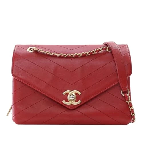 Chanel Pre-Loved Small Chevron Lambskin Coco Envelope Flap