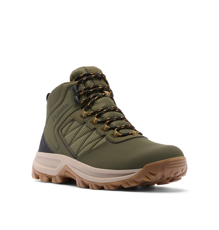 Columbia Men's Transverse Hike WP Wide, Mid Rise Trekking and Hiking Boots, Nori/Desert Gold, 12 Regular