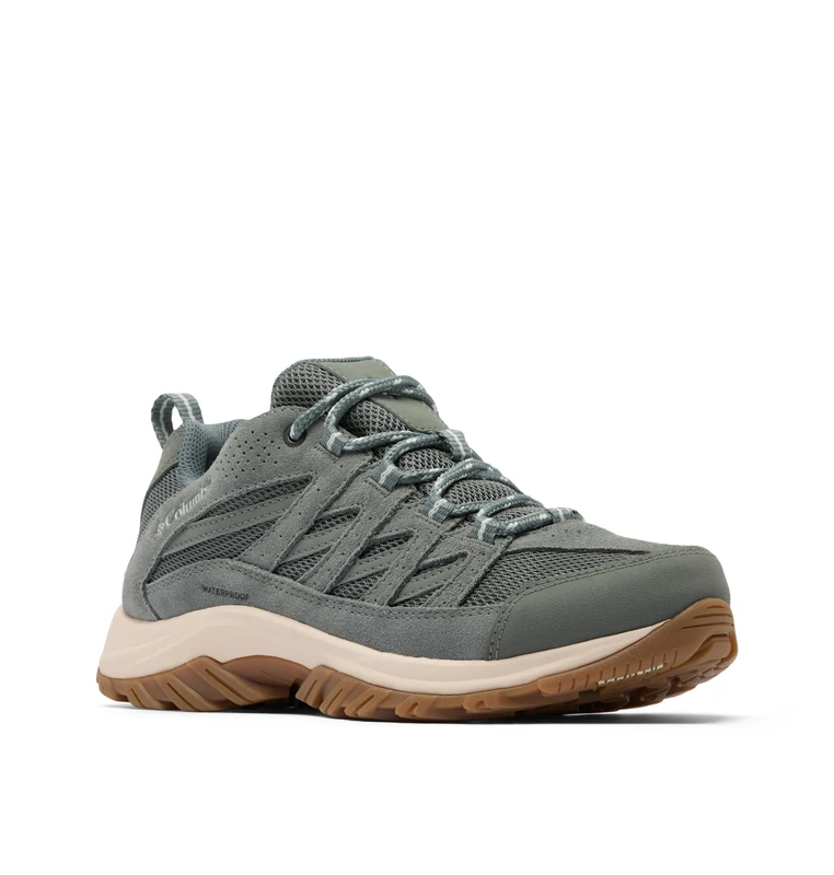 Columbia Women's Crestwood WP, Low Rise Trekking and Hiking Shoes, Sedona Sage/Tea Light, 6.5 Regular
