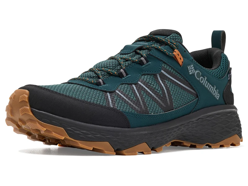 Columbia Men's Peakfreak Rush Outdry, Low Rise Trekking and Hiking Shoes, Blue Spruce/Caramel, 7.5 Regular