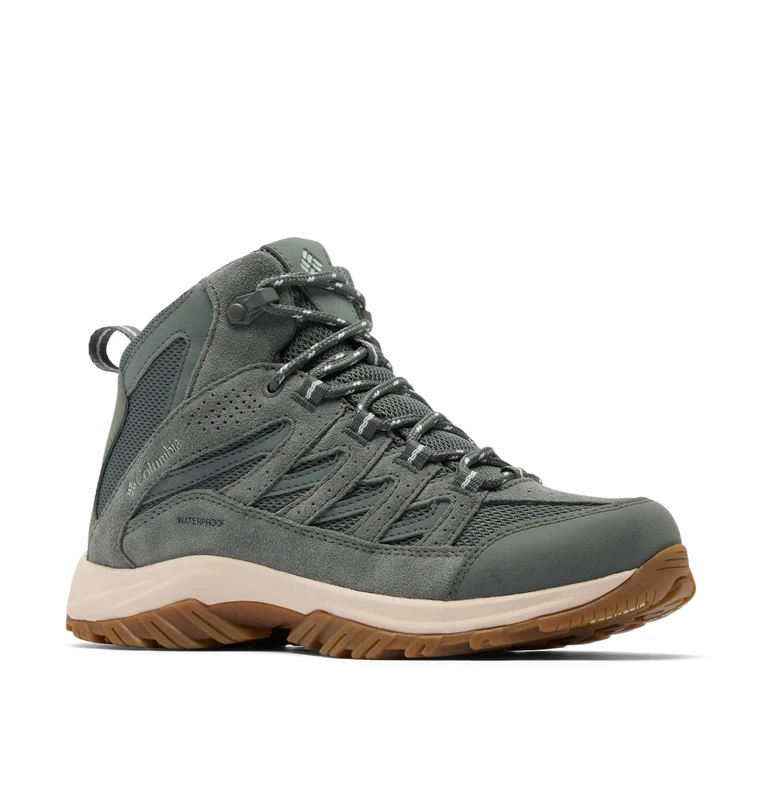 Columbia Women's Crestwood Mid WP Wide, Mid Rise Trekking and Hiking Boots, Sedona Sage/Tea Light, 3.5 Regular