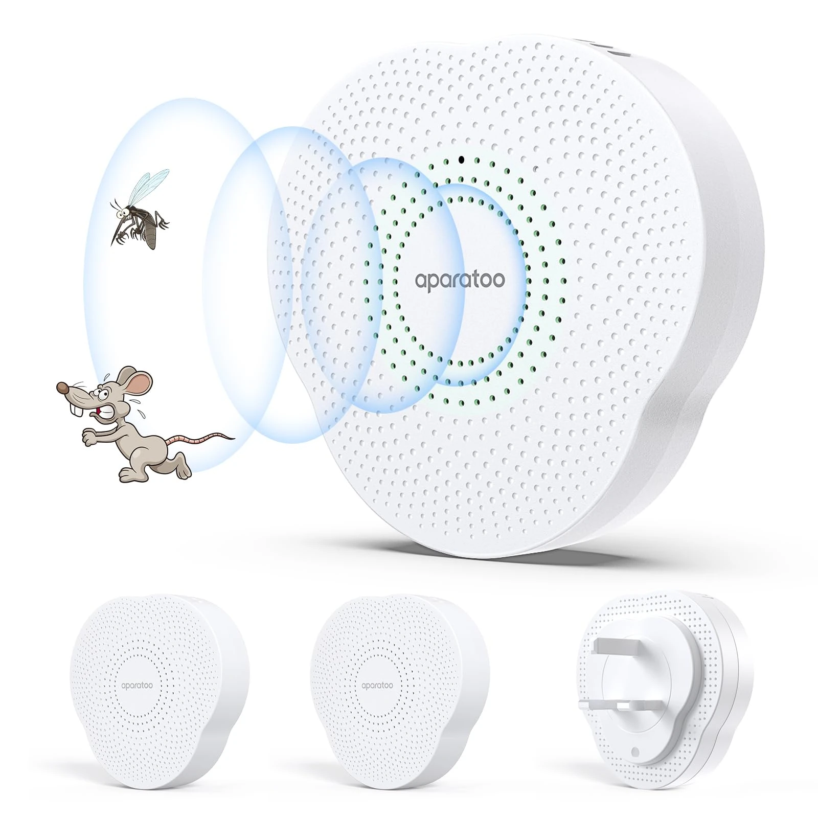 Bubbacare Mouse Repellent, 4 pack Ultrasonic Repeller, Electronic Mice Repellent Plug-in,Ultrasonic Pest Repeller for Repelling Rats,Spiders,Moths