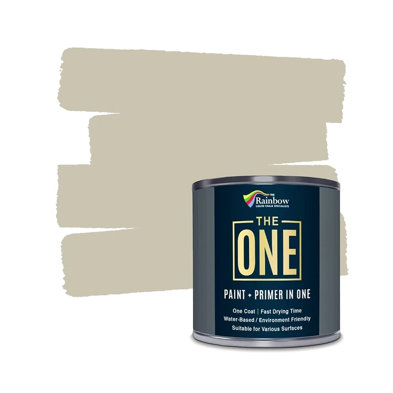 THE ONE All-In-One Paint & Primer - Cotton Matt, 250 ml | Multi-Surface 1 Coat Formula | Indoor & Outdoor Decorating for Home, Garden Wall, Floor, Furniture | Durable, Water-Based, Low VOC