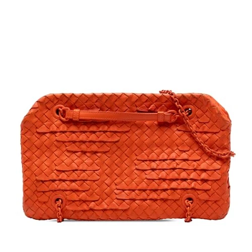 Bottega Veneta Pre-Loved Nappa Intrecciato Ruffle Duo Shoulder Bag