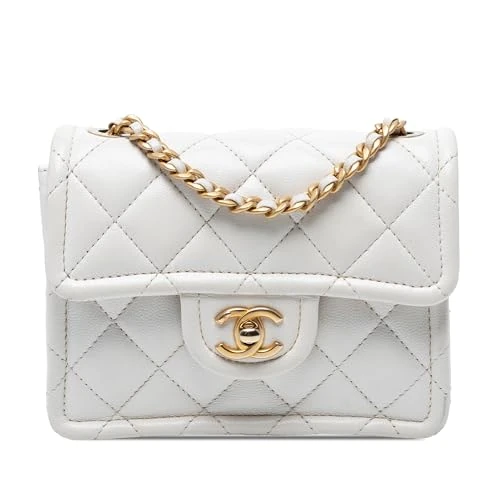 Chanel Pre-Loved Mini Quilted Caviar Sweet Classic Flap Crossbody Bag