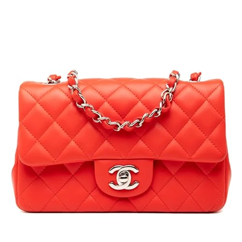Chanel Pre-Loved Mini Rectangular Classic Lambskin Single Flap Crossbody Bag