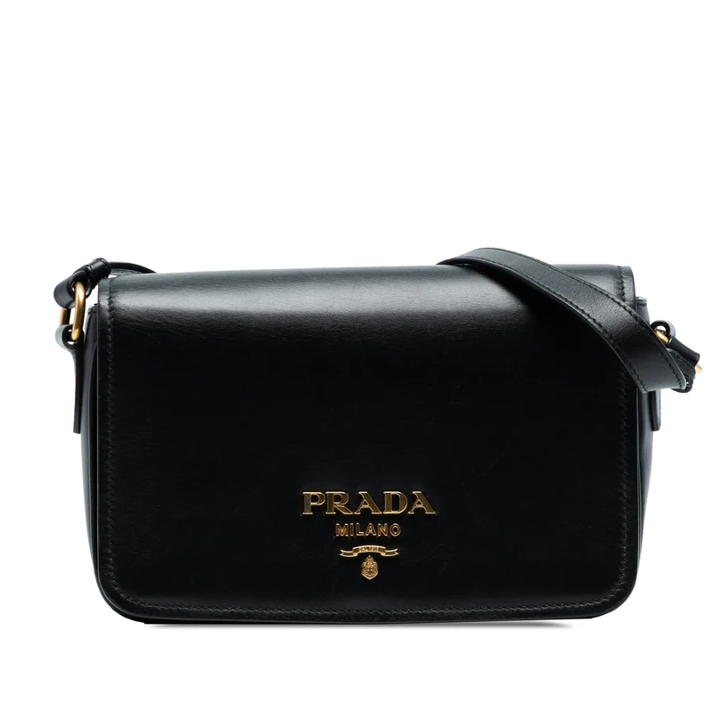 Prada Pre-Loved City Calf Flap Crossbody
