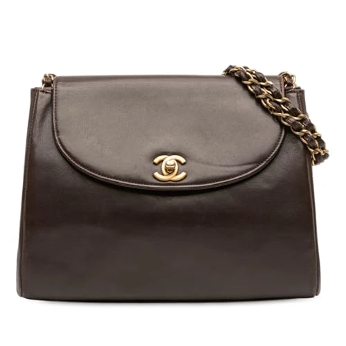 Chanel Pre-Loved CC Lambskin Chain Shoulder Bag