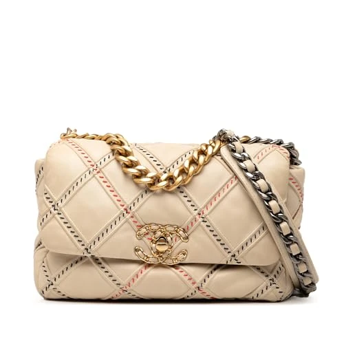 Chanel Pre-Loved Medium Lambskin Stitched 19 Flap