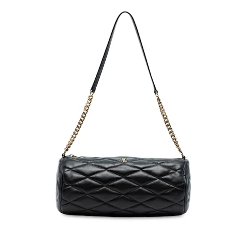 Yves Saint Laurent Pre-Loved Small Quilted Lambskin Sade Tube Bag Shoulder