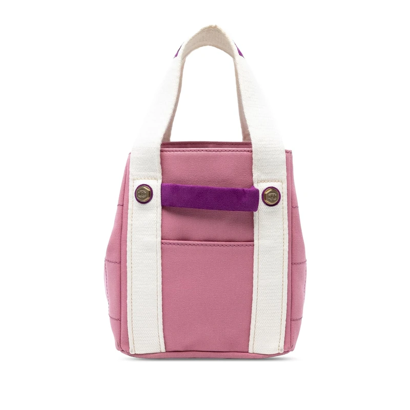 Chanel Pre-Loved Canvas Square Stitch Tote Bag