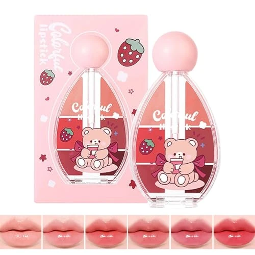 Lip Gloss Palette - 6-Color Hydrating Glossy Balm Set, Waterproof Long Lasting Lip Gloss Kit, Smooth Shiny Moisturizing Formula | Ladies Home Dating Stage Performance Formal Place Travel Makeup