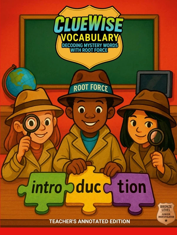ClueWise Vocabulary (Bronze Level) Teacher's Annotated Edition: Decoding Word Mysteries with Root Force