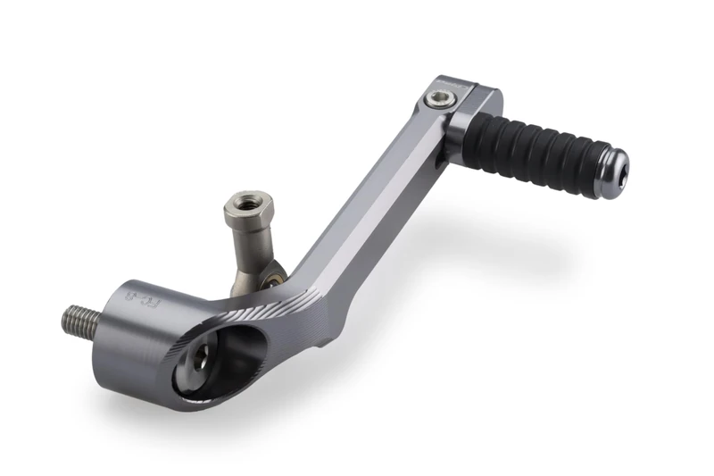 Puig 22396Y Adjustable Gear Lever made of machined aluminum with anodized finish and sporty design for precise control and greater comfort, Titanium