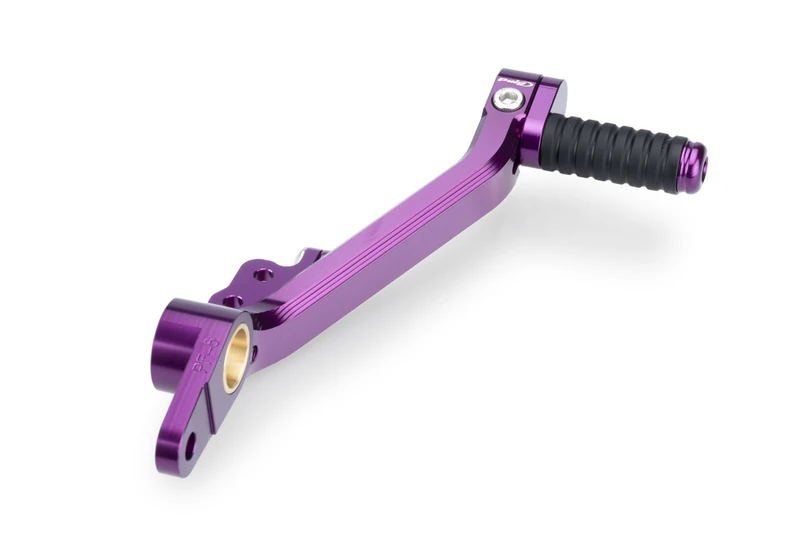 Puig 22395L Adjustable Brake Lever made of machined aluminum with anodized finish and sporty design for maximum control and comfort, Purple - Image 1