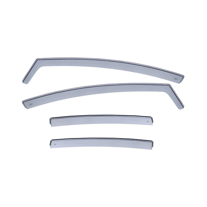 DGA Wind Deflectors Set compatible with Seat Leon II (1P) 2005-2012 (4-pieces), Grey