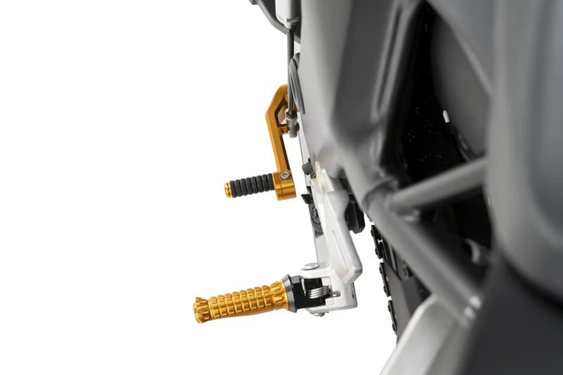 Puig 22396O Adjustable Gear Lever made of machined aluminum with anodized finish and sporty design for precise control and greater comfort, Gold