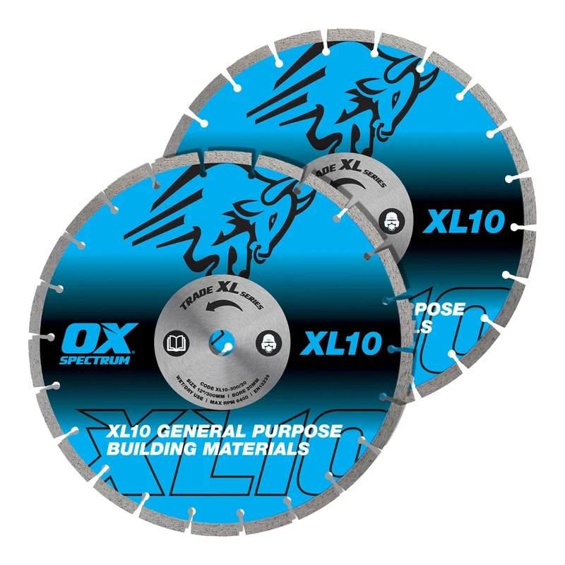 OX Trade XL-10 Segmented Diamond Blade Twin Pack – General Purpose – 300mm x 20mm