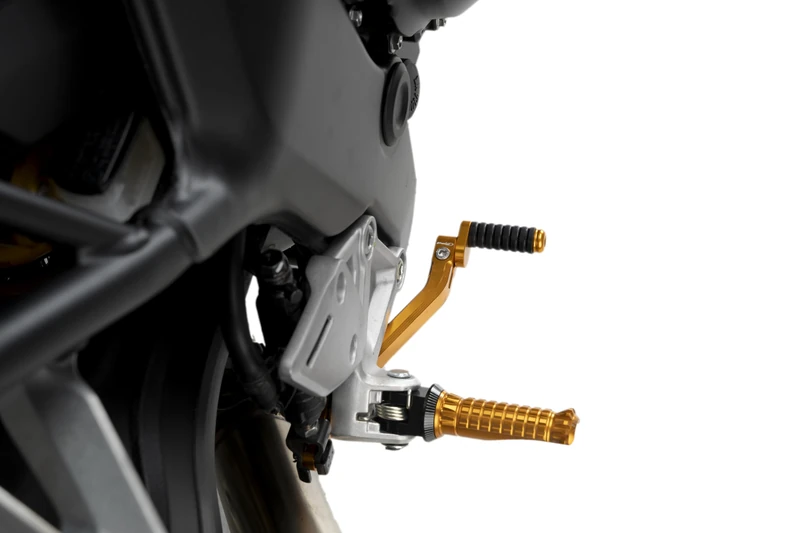 Puig 22395O Adjustable Brake Lever made of machined aluminum with anodized finish and sporty design for maximum control and comfort, Gold - Image 1