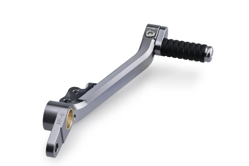 Puig 22395Y Adjustable Brake Lever made of machined aluminum with anodized finish and sporty design for maximum control and comfort, Titanium