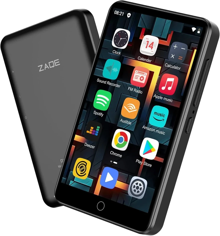 80GB MP3 Player with Bluetooth and WiFi, ZAQE 4" HD Full Touch Screen MP3 Player with Spotify, Amazon Music,YouTube,Pandora,Libby,Android MP4 Music Player for Kids