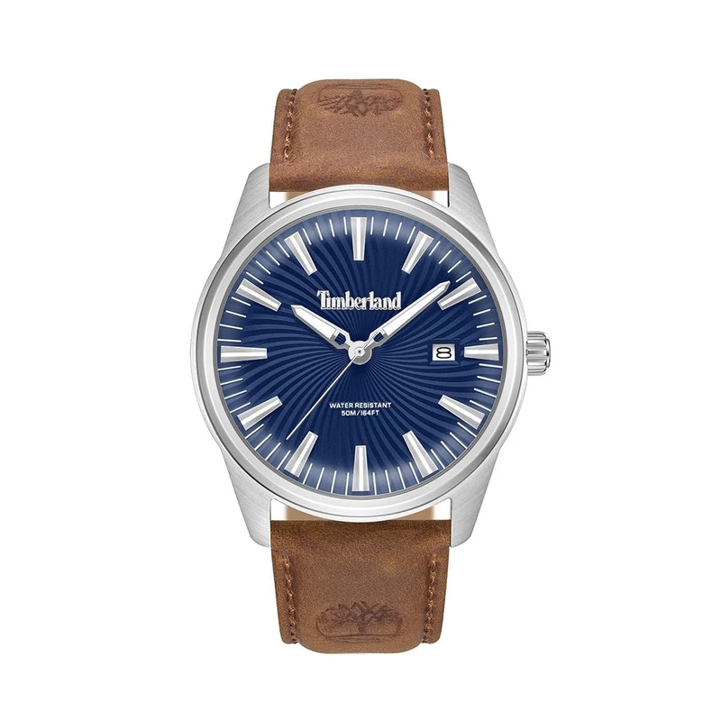 Timberland Birch Road Dark Brown Leather Strap Watch 5ATM - Image 1