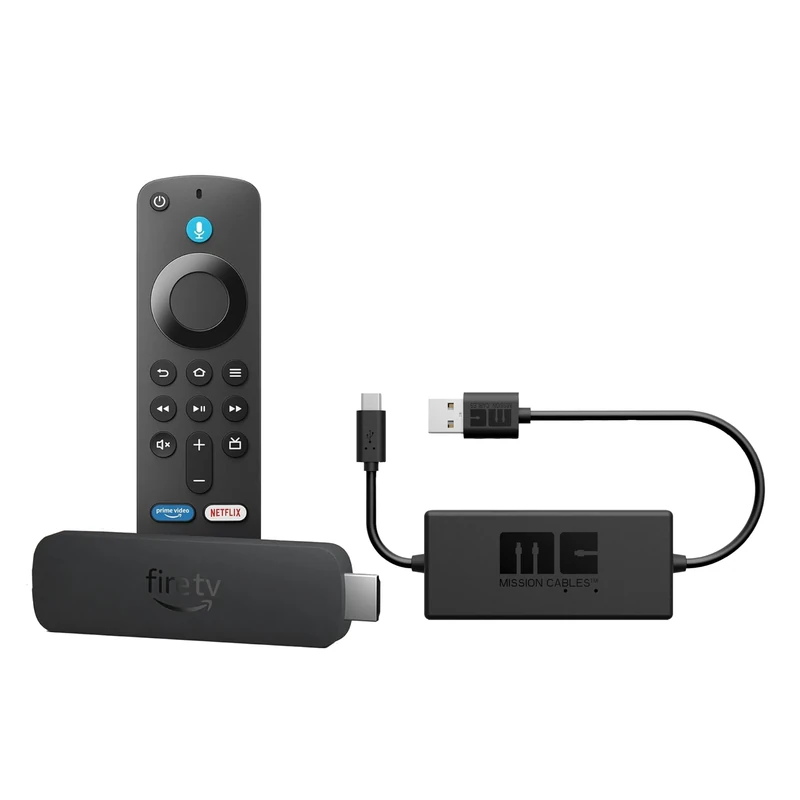 Amazon Fire TV Stick 4K Select + Mission USB Power Cable for Amazon Fire TV
