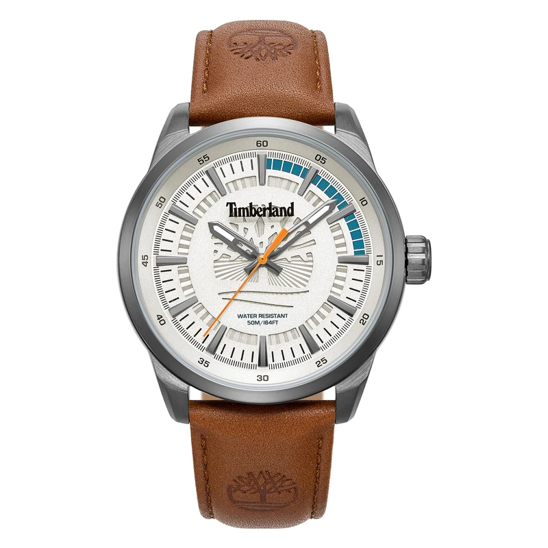 Timberland Lanigan Danish Brown Leather Strap Watch 5ATM