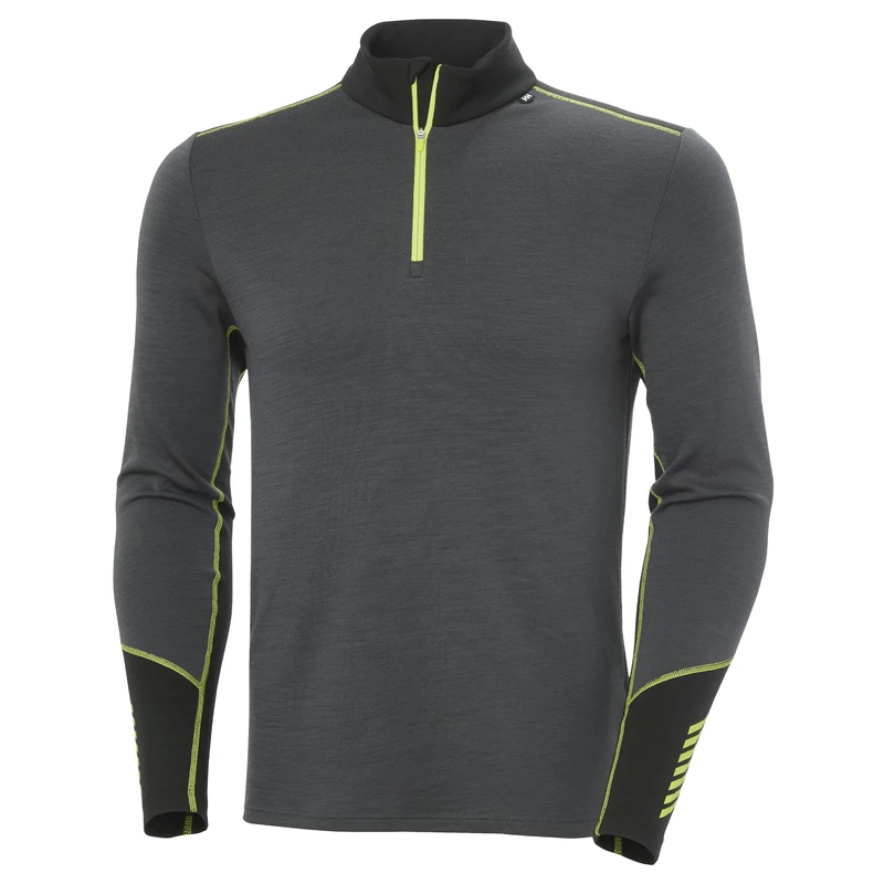 Helly Hansen Men's LIFA Merino Midweight 1/2 Zip, Thunder Grey, M