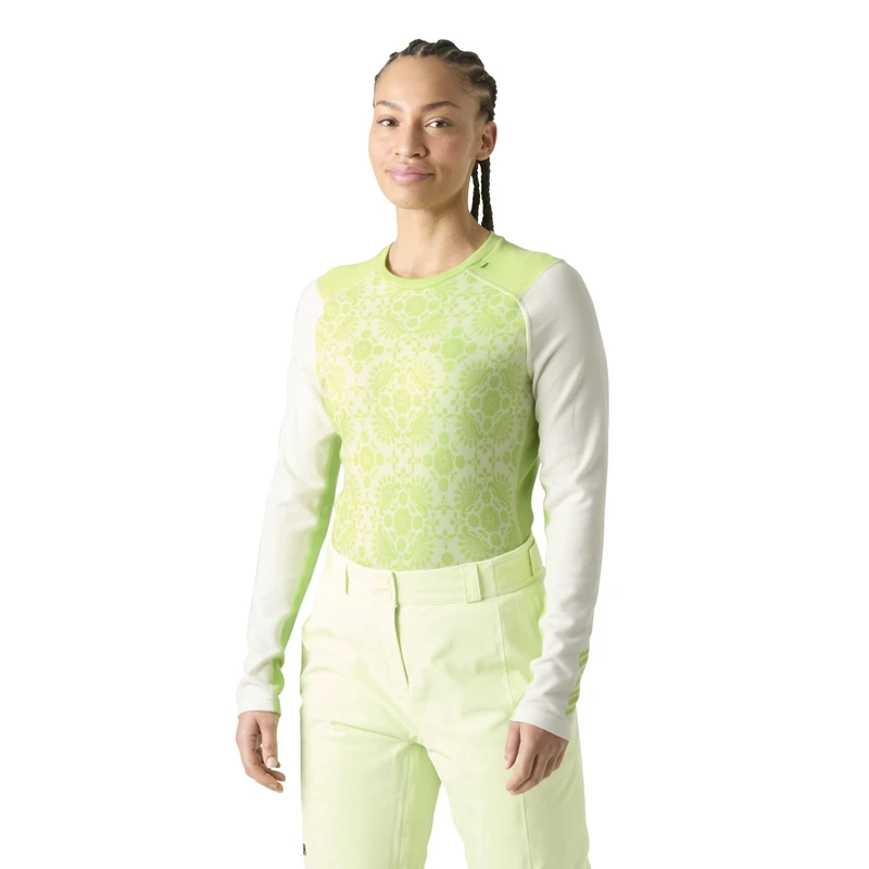 Helly Hansen Women's W LIFA Merino Midw Gra Crew, Green, L