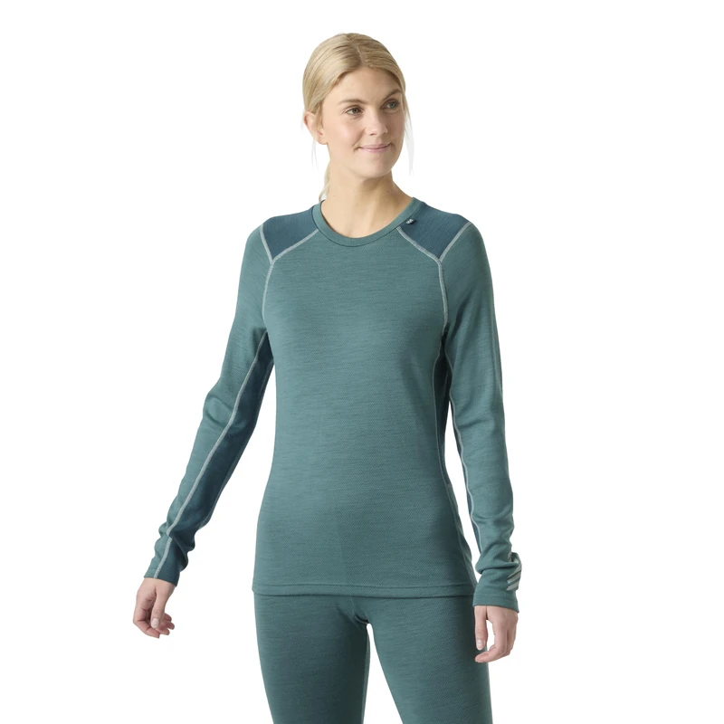 Helly Hansen Women's W LIFA Merino Midweight Crew, Green, L