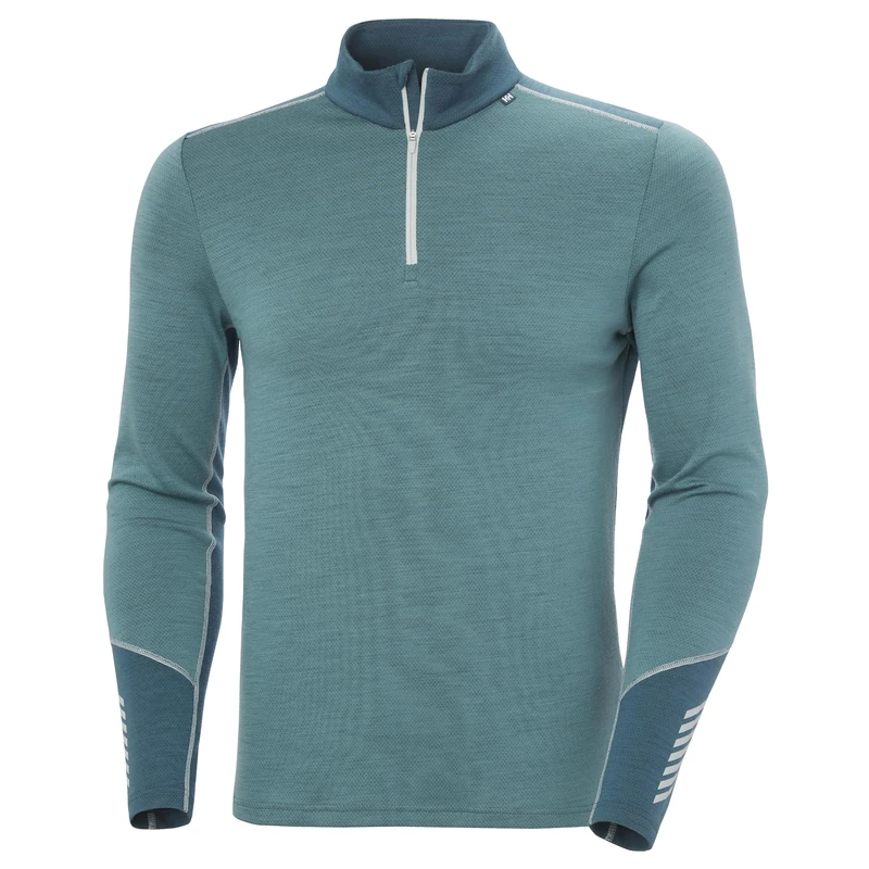 Helly Hansen Men's LIFA Merino Midweight 1/2 Zip, Green, M